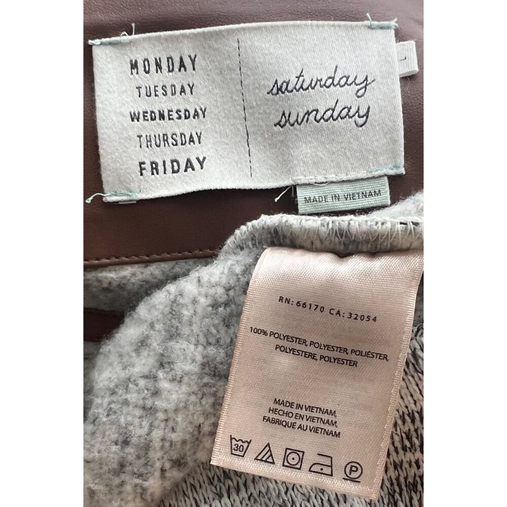Anthropologie Cozy French Terry Open Front Collard Jacket - Picture 10 of 14